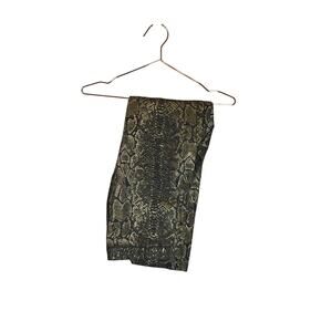 Worthington gold metallic snakeskin ankle pant size 4